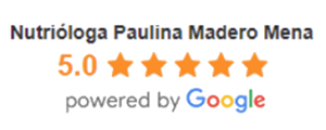 Puntuación reseñas Google Nutrióloga Paulina Madero Mena